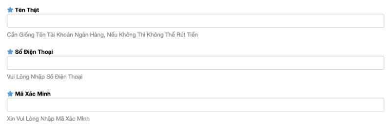 Điền thông tin cá nhân